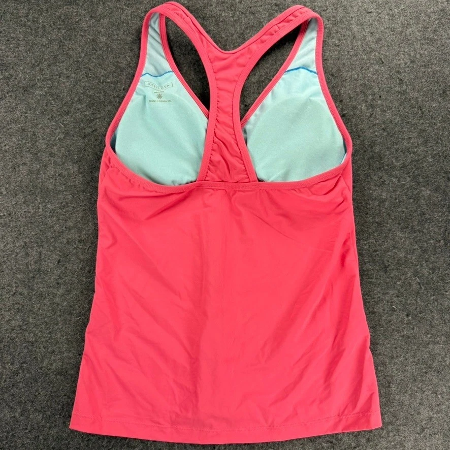 Athleta коралл Майка женщин средний высокий MT спортивная спина встроенный бюстгальтер - Изображение 4 из 4