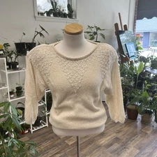 Vintage Bonnie Boerer & Company silk/acrylic/angora rabbit/nylon blend sweater