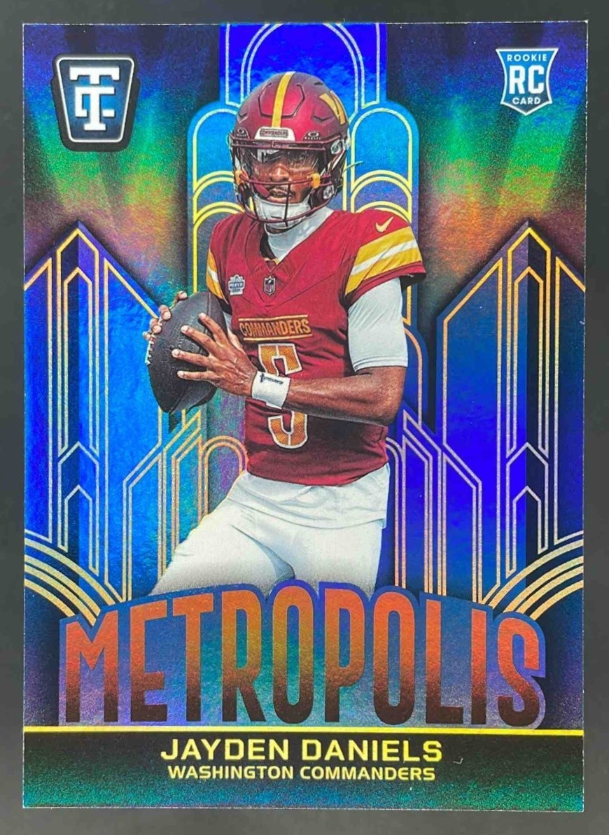 Jayden Daniels Panini Totally Certified Metropolis Mirror #14 Platinum Gold