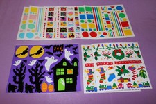 Mrs. Grossman's LOT of 10 Lg Sheets Vintage 1992 Mixed w/Christmas Stickers 