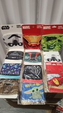 135 Kids Fabric Facemasks Lot Star Wars Hulk Iron Man Black Panther Disney Pixar