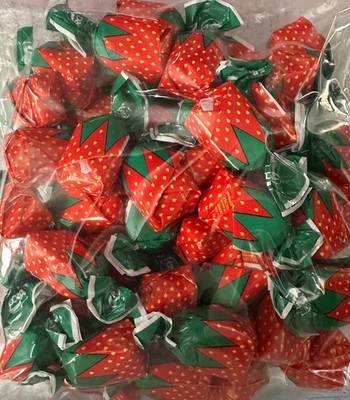 Strawberry Filled Bon Bons - 1-Pound Bag - Approx. 85 Count - Hard Candy