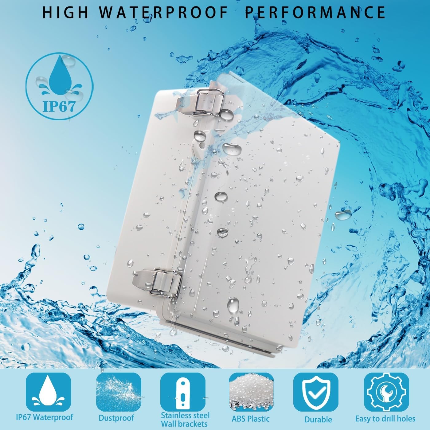 Outdoor Waterproof Electrical Box Junction Box Weatherproof IP67 ABS Plastic Enc