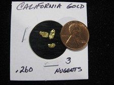 CALIFORNIA GOLD NUGGET .260 GRAM  ** 5860.61 per troy oz