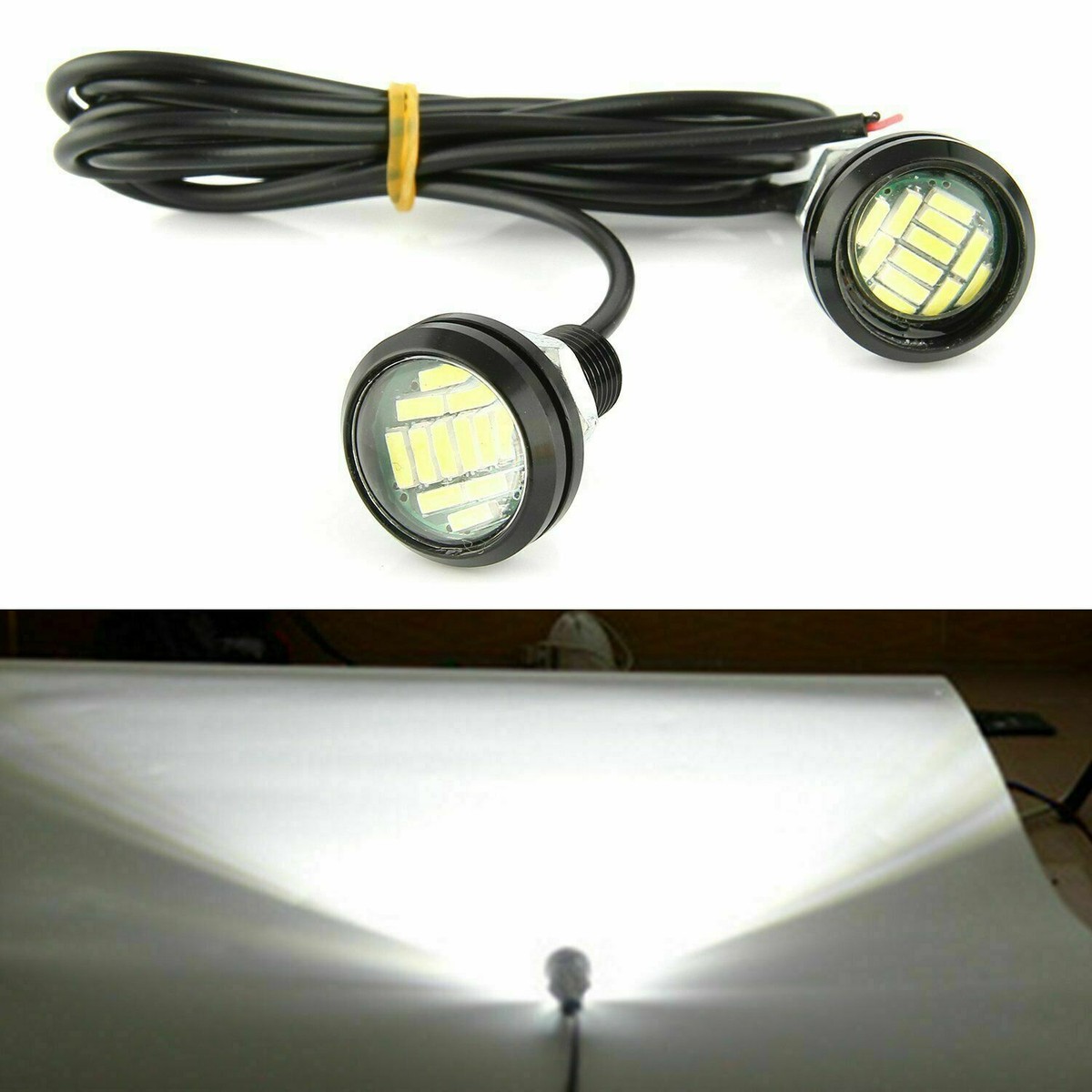 CHUSYYRAY 4x White LED Grille Marker Lights – Raptor Style For Frontier 2005-2021