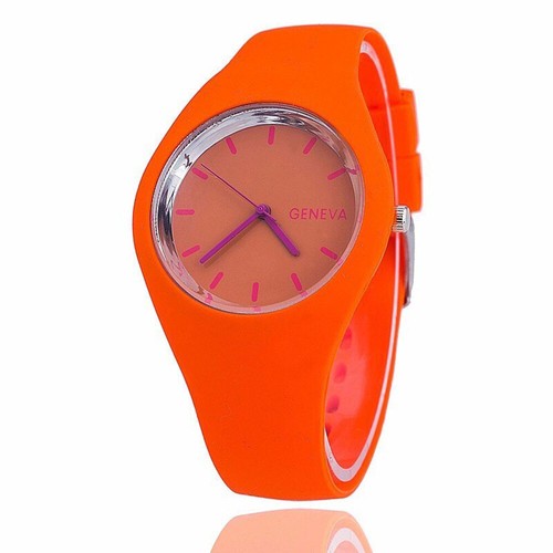Soft Silicone Women Watch Analogue Quartz Colourful Ladies Wrist Watches Gift - Picture 16 of 23