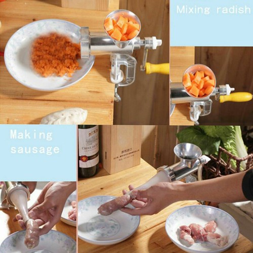 Heavy Duty Manual Kitchen Sausage Maker Meat Mincer & Grinder Hand Operated Tool - Picture 3 of 6