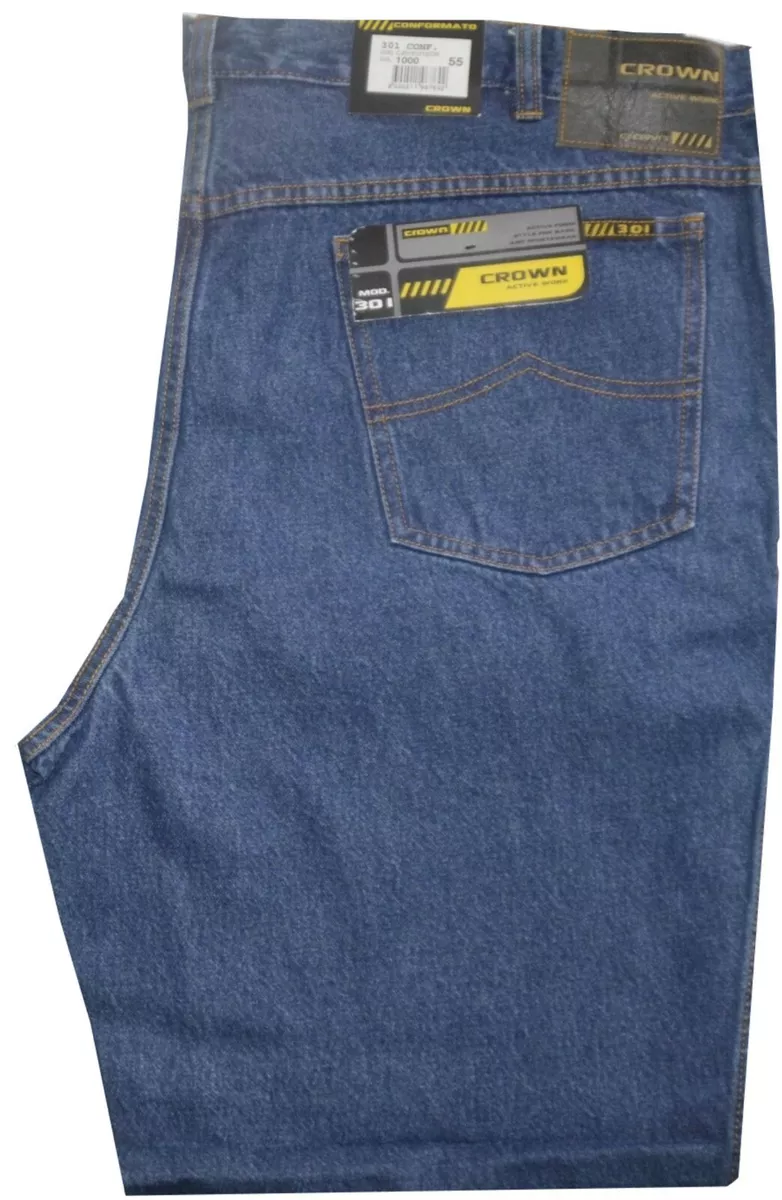 JEANS uomo taglie forti 5 tasche 59 61 63 65 67 69 71 73 75 pantalone calibrato