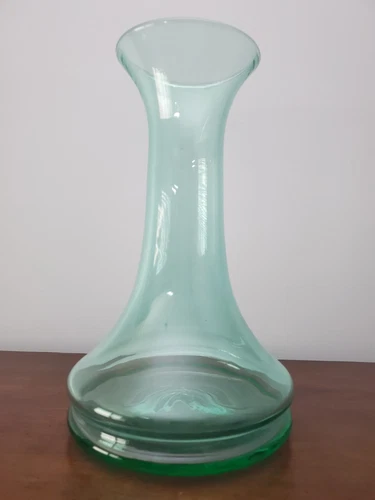 MCM Blenko Sea Foam Green DON SHEPHERD  Art Glass 12.5" Decanter Vase