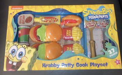 SpongeBob Squarepants Krabby Patty Cook Playset Krusty Krab Nickelodeon 27 Piece