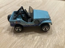 Hot Wheels Light Blue Roll Patrol Emergency Vehicle Jeep 1990