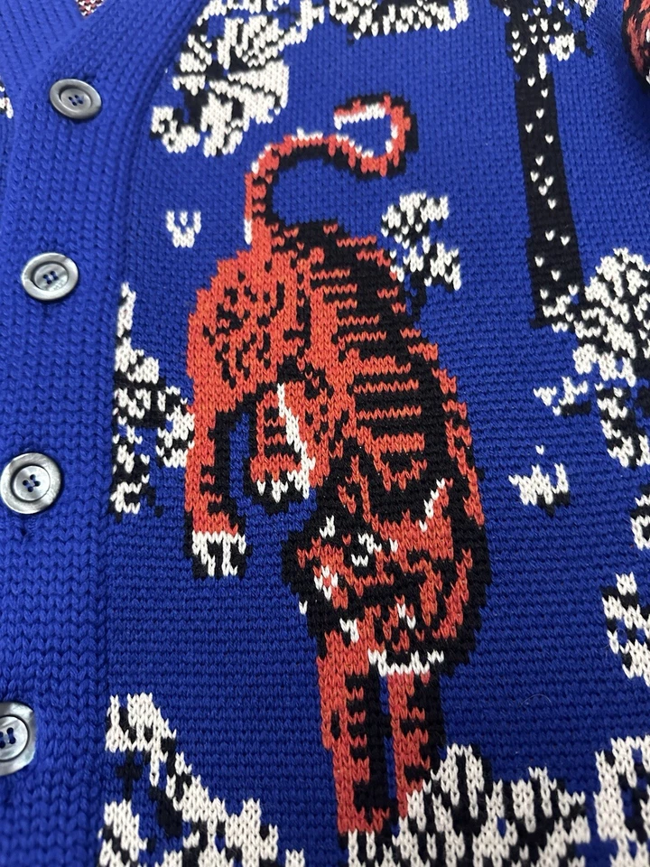 Gucci Tiger Cardigan Sweater Men Medium - Image 3 of 4