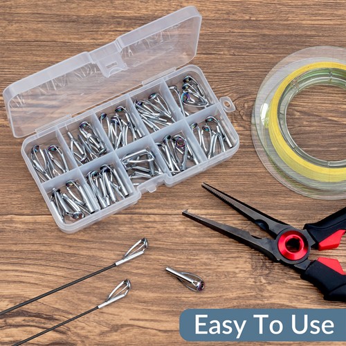 THKFISH 50tlg Rutenspitze Reparatur Set Keramik Ring Führungsstange Reparatur Ersatz Set - Bild 10 von 15
