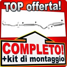 Scarico Completo +tubo per FIAT BRAVO 198 II 1.4 T-Jet 150CV +Cromo Tubo finale