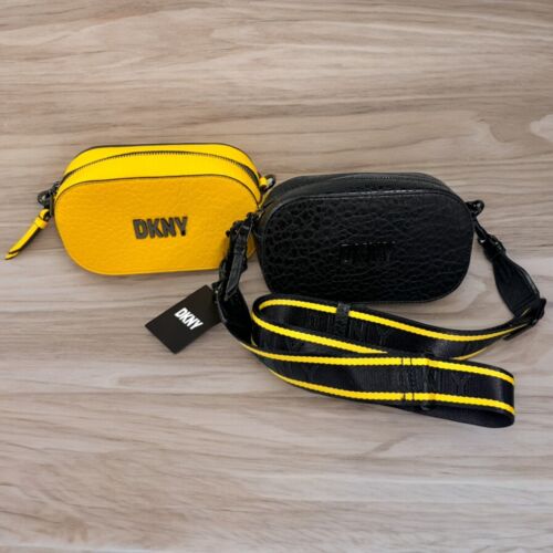 2 x DKNY Odette Camera Bag Crossbody (Black & Yellow) RRP $279.95ea - Picture 1 of 2