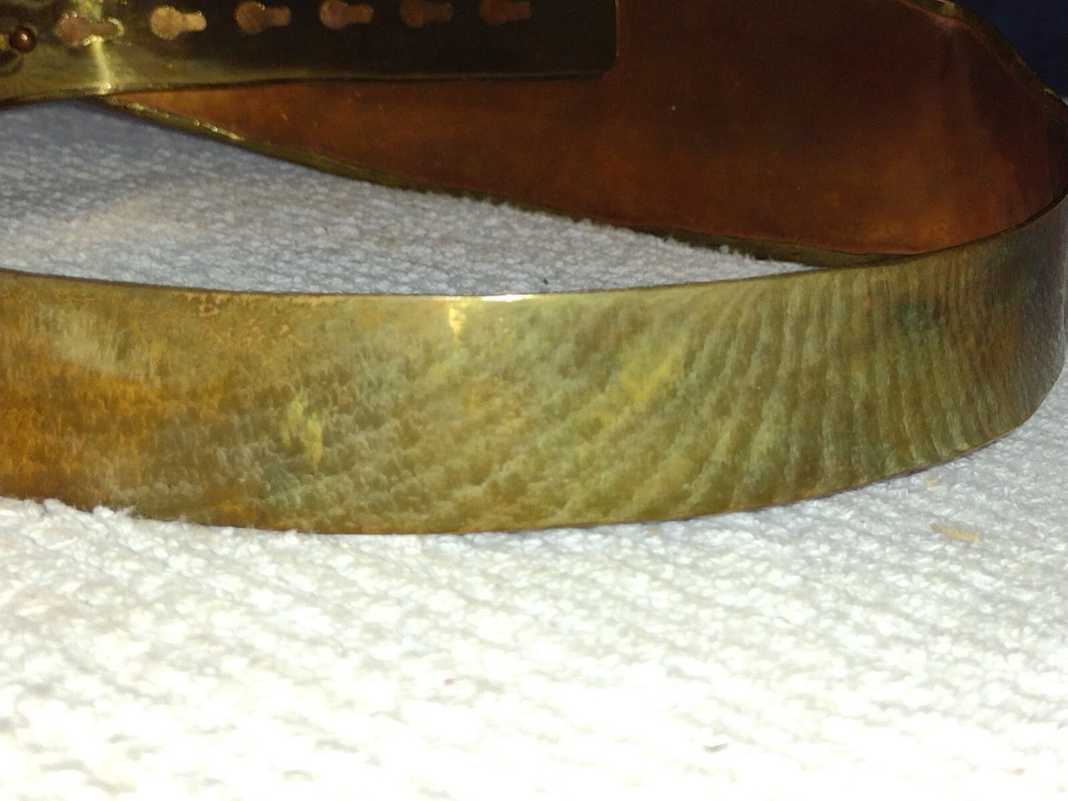 Rare Vintage Hammered Copper Brass Horse Belt Adjustable  display picture 1