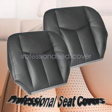 Both Driver & Passenger Bottom Seat Cover Dark Gray692 For 03-06 Chevy Silverado