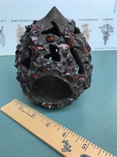 Vintage Mid Century Modern Fat Lava Tea Light Italy Italian Pottery