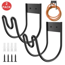 2pcs Garden Hose Holder Heavy Duty Hose Hanger Wall Mounted Water Hose Reel Rack