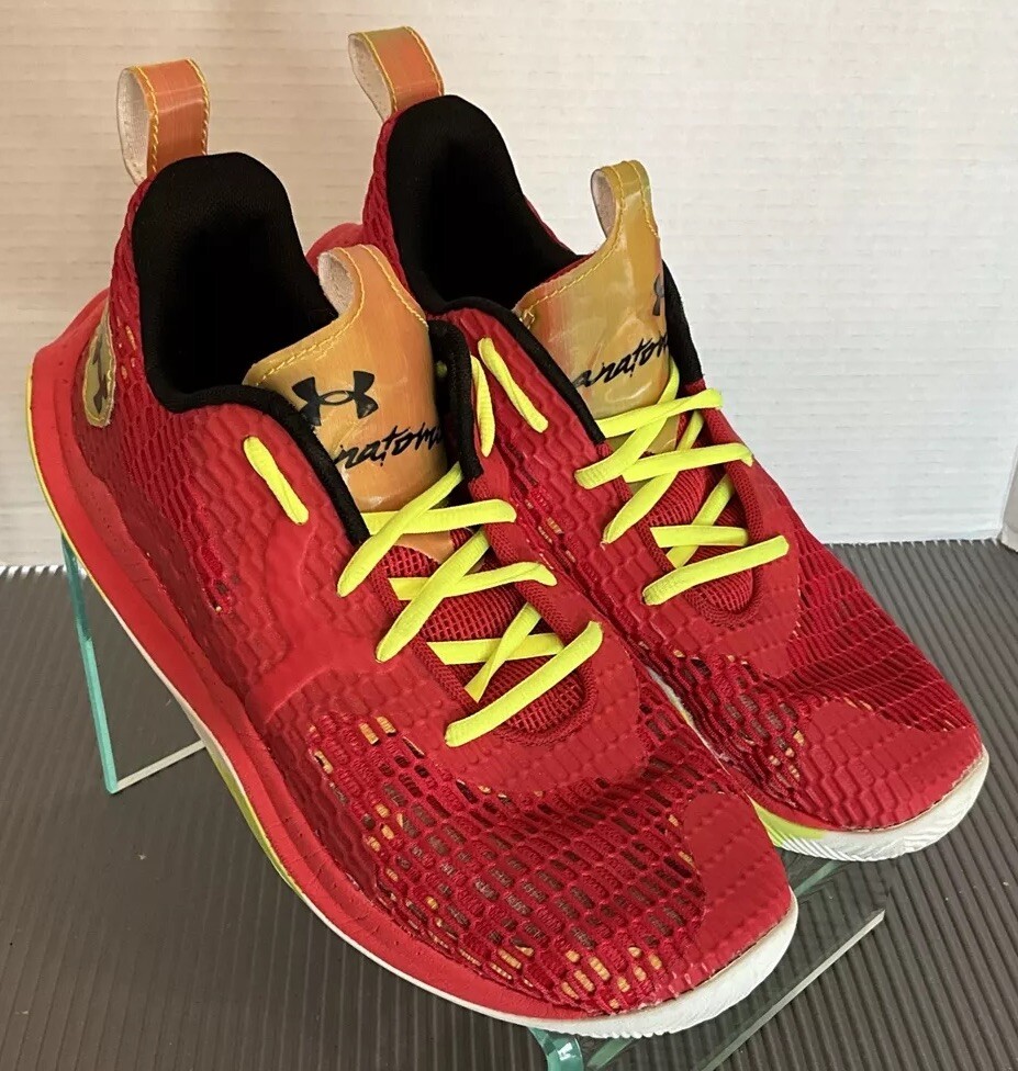 Under Armour Anatomix Spawn 3 Red Basketball Shoe… - image 1