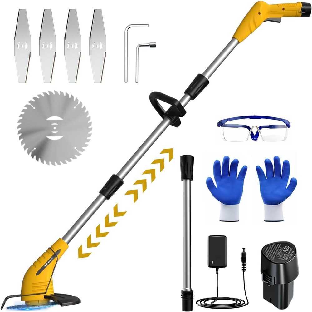 20V Cordless Weed Wacker with 2000mAh Long-Lasting Battery