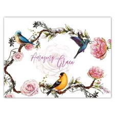 Gift Sticker : Amazing Grace Birds Cute Hummingbird Rose Flowers Goldfinch