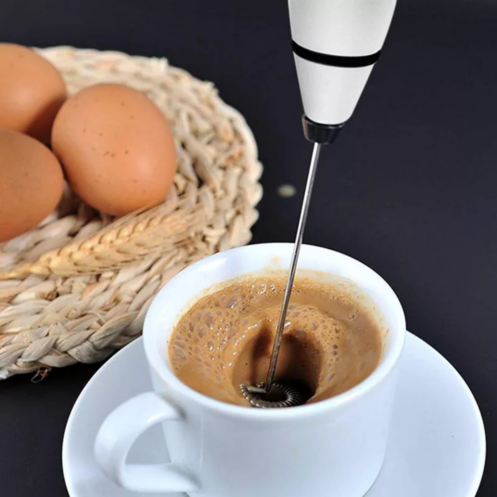 2 in 1 Electric Milk Frother Drink Foamer Whisk Mixer Stirrer Coffee Egg Beater