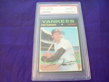1971 TOPPS #419 RON HANSEN (YANKEES) PSA 8