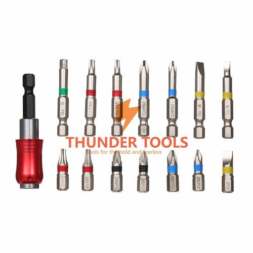 Thunder Tools 15PCS Drill Bit Set Screwdriver Bit Set Impact Driver Bit Set - Picture 23 of 40