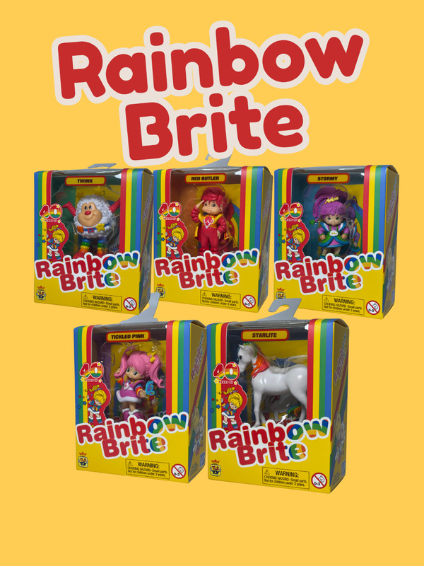 Rainbow Brite 40th Anniversary Full Set 5 Figures TLS Toy New Sealed Collectible
