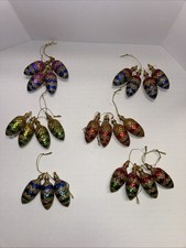 Multicolor Glitter Pine Cone Ornaments, Lot Of 23