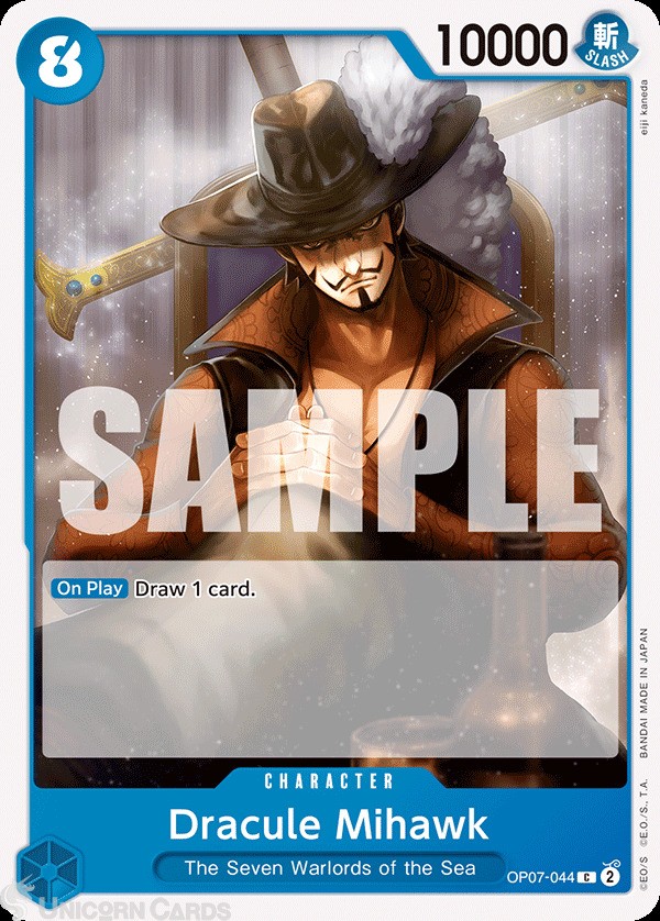 OP07-044 Dracule Mihawk : Common Non-Foil English One Piece TCG Card : LD01: Lea