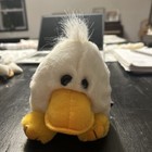 Peluche vintage 4" Puffkins QUACKSTER ANATRA bianco compleanno 5/2/97 #6613 nuovo con etichette
