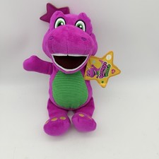 Fisher-Price Barney  s World Plush - Barney Purple Dinosaur Stuffed Animal 8  NEW