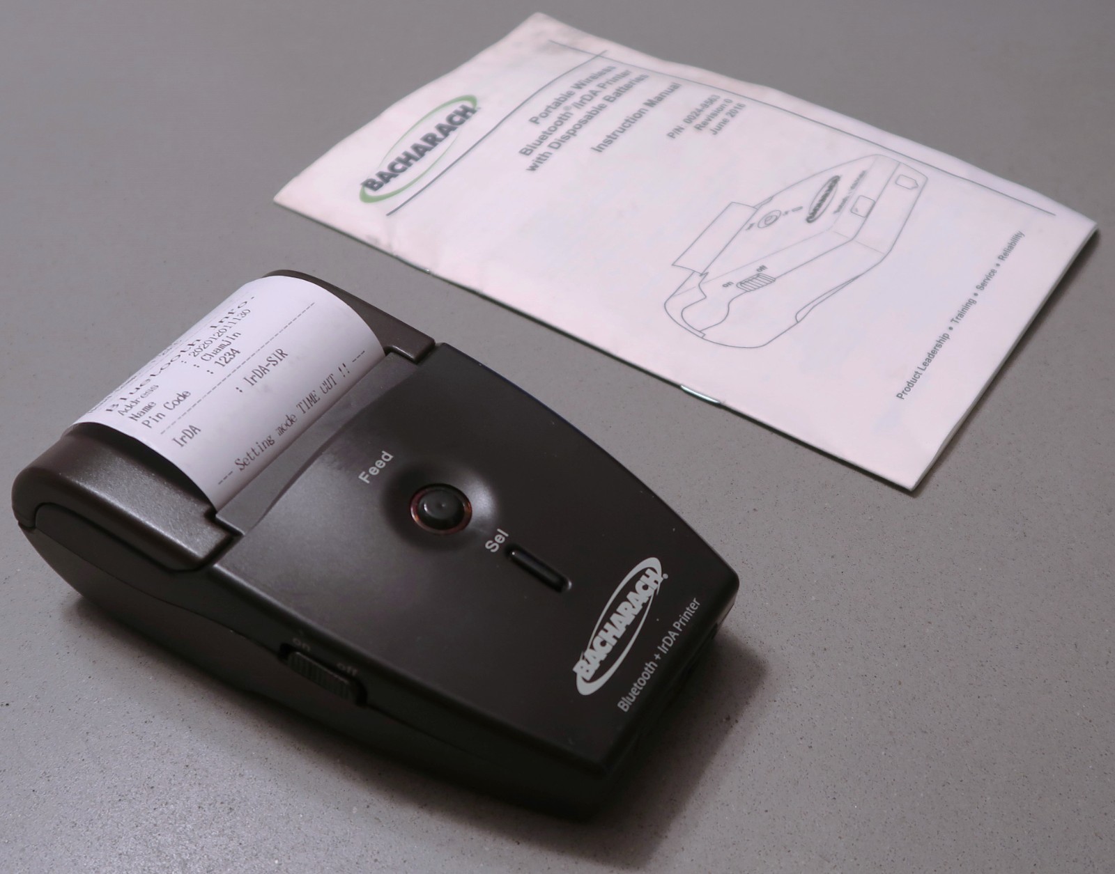 Bacharach 0024-1680 Wireless Bluetooth IrDA Printer PCA 2 3 COMBUSTION Analyzer