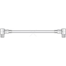 Image of AV:Link Coaxial Right Angle Plug to Plug Leads - plugs 2.0m
