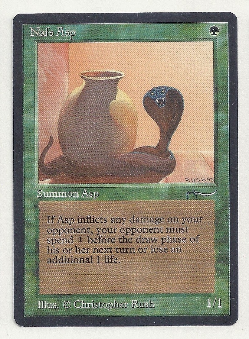MTG ARABIAN NIGHTS: 1x NM Nafs Asp (a, Dark) Magic the Gathering Card Lose Life