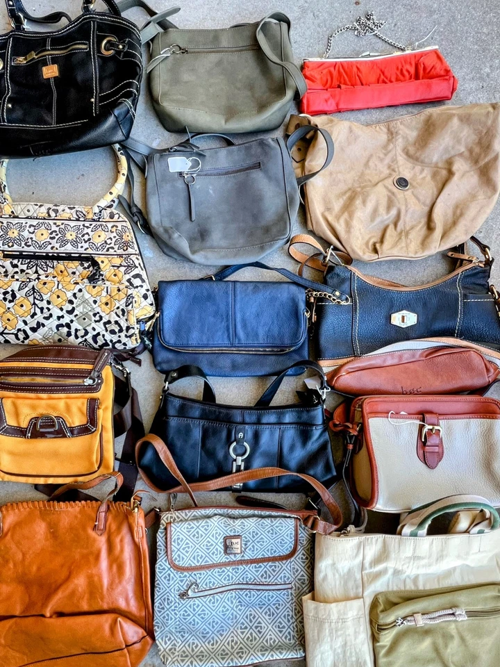 Lote 20 Bolsos de Mano Vintage Bolsos de Hombro Bolso sin asas Bandolera BOC Reliquia Vera Brad Foto 3 de 4