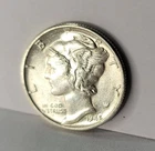 1945-P Mercury Dime Brilliant Uncirculated BU - 90% Silver 10c