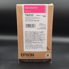 2018 GENUINE EPSON T6033 VIVID MAGENTA K3 INK STYLUS PRO 7880 9880 220ml SEALED