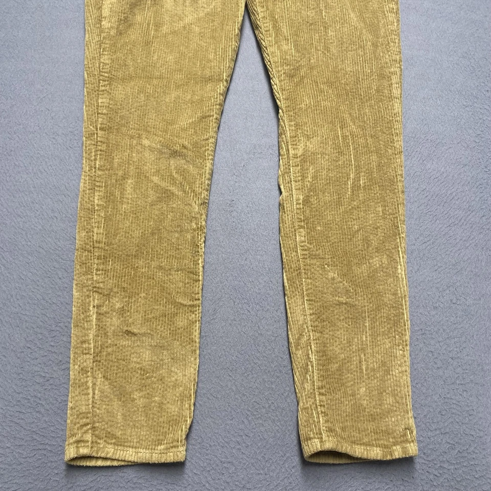 Pantalones de pana Levis para mujer 31x30 oliva 5 bolsillos pierna recta elásticos cremallera mosca Foto 4 de 4