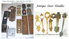 Large LOT Antique/Vintage Door Handles Door Locks Yale Ornate Door Set more