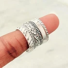 Set Of 6 Sterling Silvers, Pure Silver Rings, Assorted Pattern Rings,  All Size