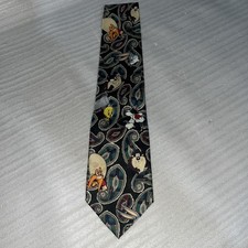 Vintage Looney Tunes Mania Neck Tie 1995 Bugs Taz Sylvester