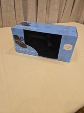 Size 6 1/2-7 1/2 Dearfoams Women s Slippers Black Medium NIB Microfiber Velour
