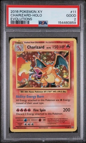 2016  XY Evolutions Charizard PSA 2