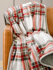 Member's Mark Reversible Oversized Velvety Sherpa Throw Blanket 60" x 72" Cozy