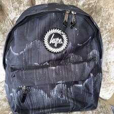 Image of Hype Unisex Mono Wave Drips Black Backpack was £29.99 BNWT 18L School ? Gym?