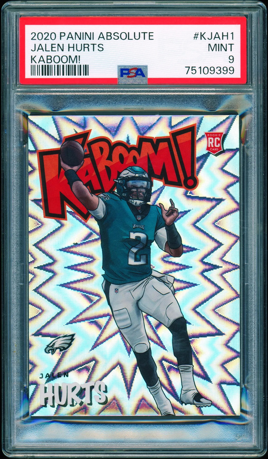 2020 Panini Absolute Kaboom! Jalen Hurts #KJAH1 PSA 9