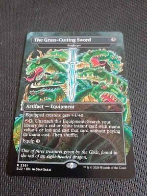 MTG Secret Lair - The Grass Cutting Sword / Sunforger - Borderless 